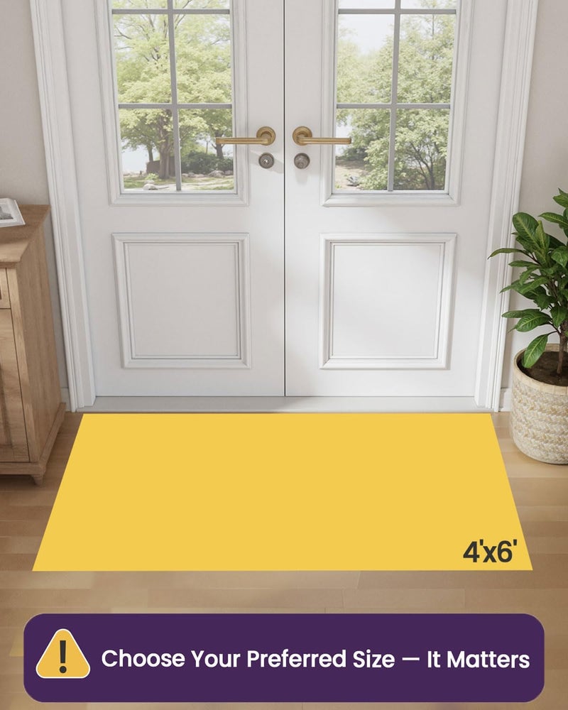 DEXI Front Entryway Door Mat Non Slip 48x72, Large Double Entry Way Mats Inside Entrance Low Profile, Welcome Doormat Dirt Trapper for Garage House Floor Home Porter Hall Backdoor Area, Light Taupe - Image 2
